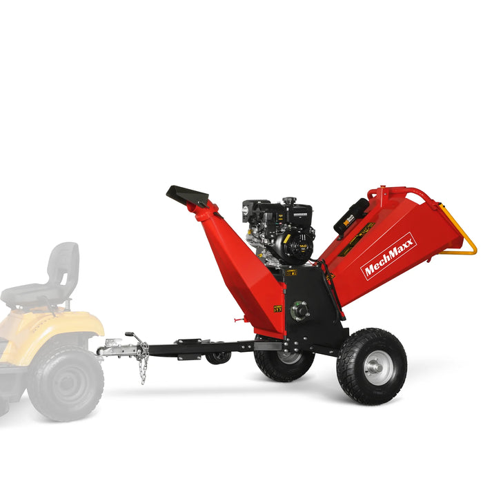MechMaxx P4206 6-Inch Drum Wood Chipper – B&S Vanguard 408cc 14HP Gas Engine with Electric Start