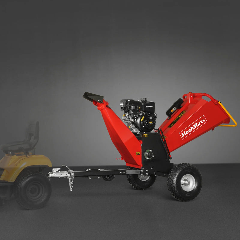 MechMaxx P4206 6-Inch Drum Wood Chipper – B&S Vanguard 408cc 14HP Gas Engine with Electric Start