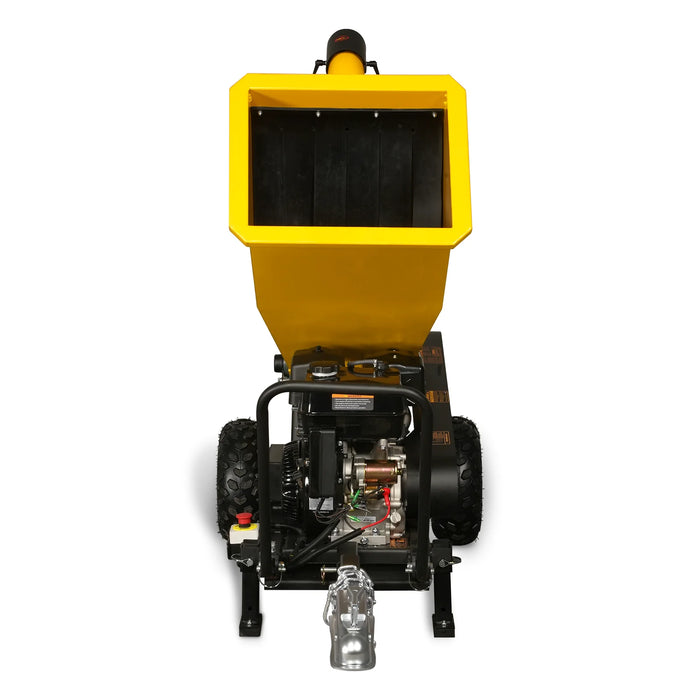 MechMaxx PGS1500 5-Inch Drum Wood Chipper – DUCAR 420cc 15HP Gas Engine with Electric Start & Towbar