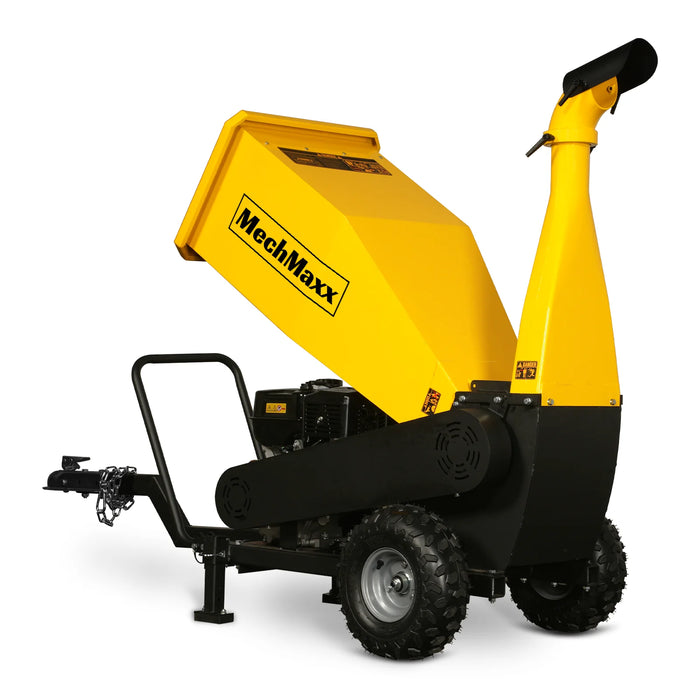 MechMaxx PGS1500 5-Inch Drum Wood Chipper – DUCAR 420cc 15HP Gas Engine with Electric Start & Towbar